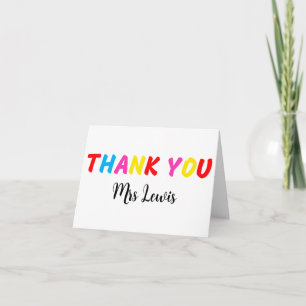 Lehrer Dankeschön Karte, Lehrer verlasst Geschenk Dankeskarte