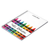 Lehrer-Dankeschön-Regenbogen-Buntstift-Notizblock Notizblock (Linke Seite)