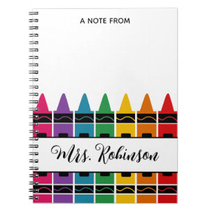 Lehrer-Dankeschön-Regenbogen-Buntstift-Notizblock Notizblock