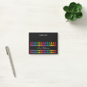 Lehrer-Dankeschön-Regenbogen-Buntstift  Post-it Klebezettel (Büro)