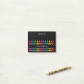 Lehrer-Dankeschön-Regenbogen-Buntstift  Post-it Klebezettel (Auf Schreibtisch)