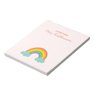 Lehrer-Dankeschön Regenbogen-Notizblock Notizblock