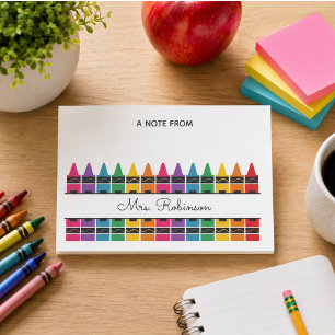 Lehrer-Dankeschön-Regenbogen-Stift  Post-it Klebezettel