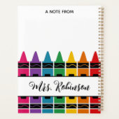 Lehrer-Dankeschön-Regenbogenstift Planer (Rückseite)