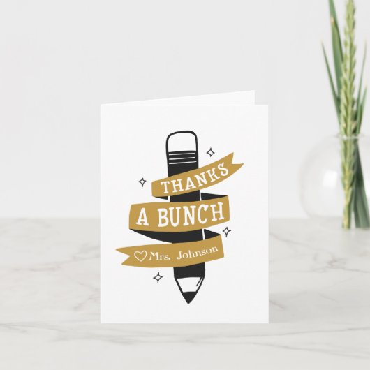 Lehrer dankt Ihnen für Ihre ganz persönliche Danks Dankeskarte (Vorderseite)