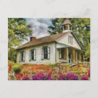 Lehrer - Das Schulhaus Postkarte