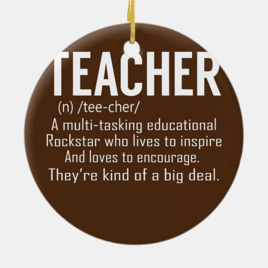 Lehrer Definition Lehrerbewertung Keramik Ornament (Hinten)