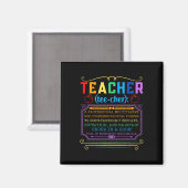 Lehrer Definition - Lustiger Lehrender Schul Lehre Magnet (Vorderseite/Rückseite)
