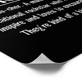 Lehrer Definition - Lustiger Lehrer Poster (Ecke)
