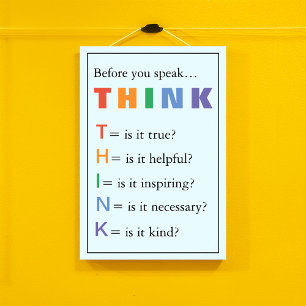 LEHRER Denk Mit Klassenzimmer Motivation Poster