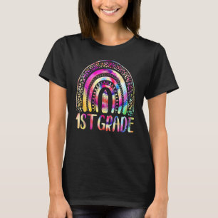 Lehrer der 1. Klasse Tie Dye Regenbogen Zurück zur T-Shirt
