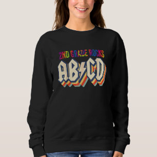 Lehrer der 2. Klasse Abcd Tie Dye Rocks 2. Klasse Sweatshirt