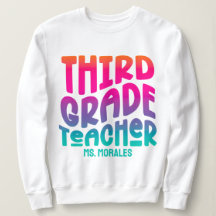 Lehrer der 3. Klasse Farbige Ombre-Textdesign
