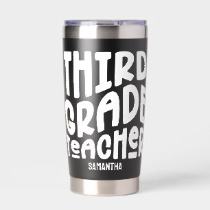 Lehrer der 3. Klasse   Minimalistisches Textdesign Thermobecher