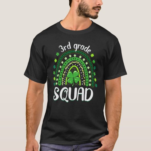 Lehrer der 3. Klasse Squad Regenbogen St. Patrick T-Shirt (Vorderseite)