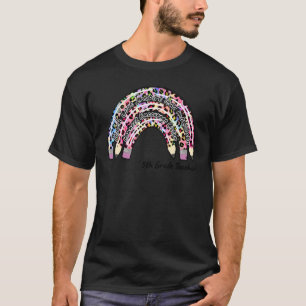 Lehrer der 5. Klasse Bleistift Regenbogen Zurück z T-Shirt