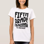 Lehrer der 5. Klasse, einfach weiß T-Shirt (Vorderseite)