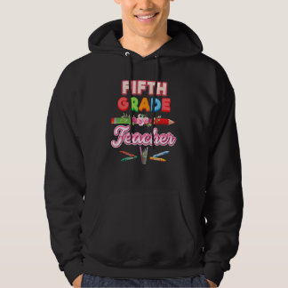 Lehrer der 5. Klasse Fünfter Bleistift Floral Blum Hoodie