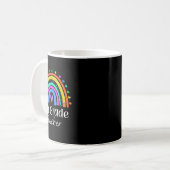 Lehrer der 5. Klasse Regenbogenherz Fünfte Klasse Kaffeetasse (Vorderseite Links)