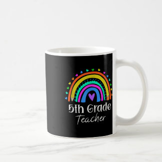 Lehrer der 5. Klasse Regenbogenherz Fünfte Klasse Kaffeetasse