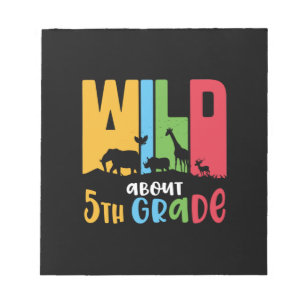 Lehrer der 5. Klasse Wildes Tier Über 5. Klasse Notizblock