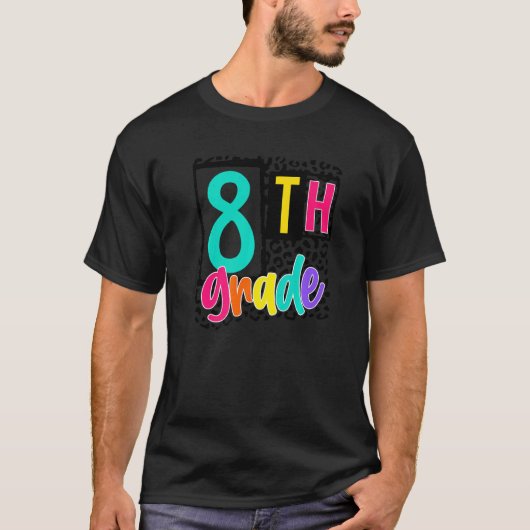 Lehrer der 8. Klasse Leopard 8. Klasse Leopard 202 T-Shirt (Vorderseite)