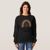 Lehrer der 9. Klasse Leopard Regenbogen  Erntedank Sweatshirt (Vorne ganz)
