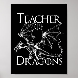 Lehrer der Drachen Lustige Zitate Buchliebhaber Poster