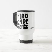 Lehrer der dritten Klasse | Einfaches Textdesign Reisebecher (Vorderseite Links)