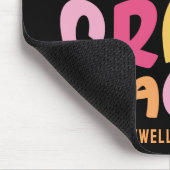 Lehrer der dritten Klasse Farbiger Text Mousepad (Ecke)