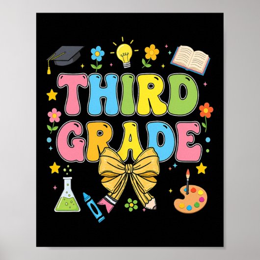 Lehrer der dritten Klasse Kinder Coquette Bow Stif Poster (Vorne)