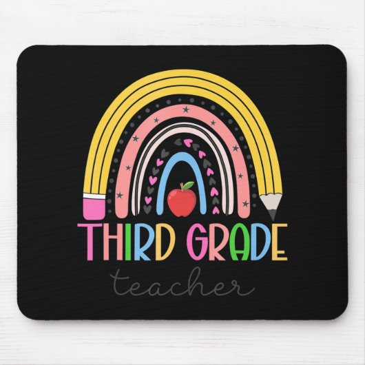 Lehrer der dritten Klasse Lehrer Liebe Inspiriere Mousepad (Vorne)
