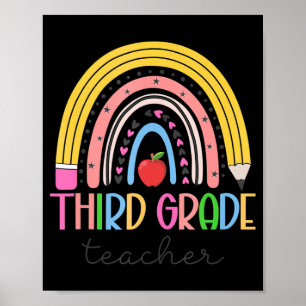 Lehrer der dritten Klasse Lehrer Liebe Inspiriere Poster