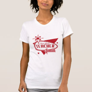 Lehrer der dritten Klasse Retro-Rot 60er-Jahre ins T-Shirt