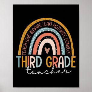 Lehrer der dritten Klasse unterrichten Liebe inspi Poster