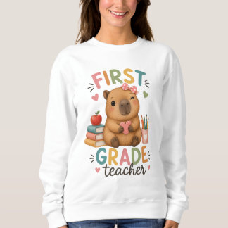 Lehrer der ersten Klasse Capybara Liebe Sweatshirt