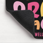 Lehrer der ersten Klasse Farbige Typografie-Design Mousepad (Ecke)