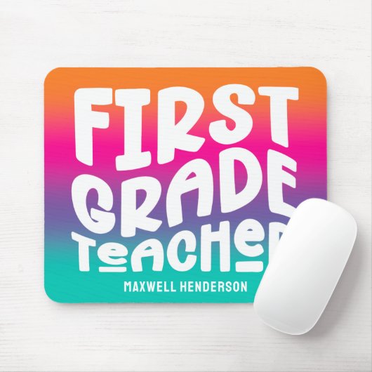 Lehrer der ersten Klasse Farbverlauf Ombre Mousepad (Mit Mouse)