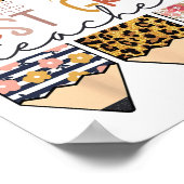 Lehrer der ersten Klasse Leopard Bleistift Glückli Poster (Ecke)