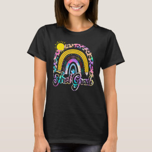 Lehrer der ersten Klasse Leopard Regenbogen 1. Kla T-Shirt