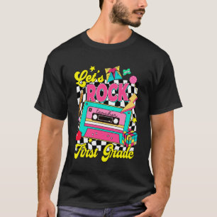 Lehrer der ersten Klasse Let's Rock Retro-Kassette T-Shirt