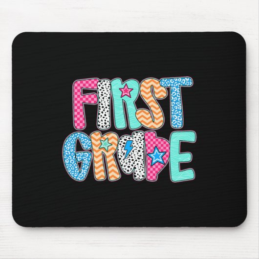 Lehrer der ersten Klasse Schüler glücklicher erste Mousepad (Vorne)