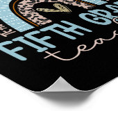 Lehrer der fünften Klasse Leopard Boho Regenbogen Poster (Ecke)