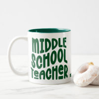 Lehrer der Mittelstufe Green Typography Design
