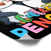 Lehrer Der Niedlichsten Pinguine Lustiger Pinguin  Poster (Ecke)