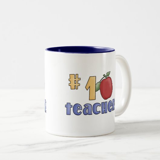 Lehrer der Nr.-eine Zweifarbige Tasse (VorderseiteRechts)