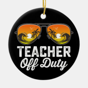 Lehrer der Sonnenbrille letzten Schultag Keramik Ornament