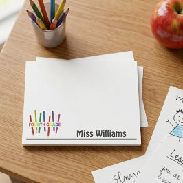 Lehrer der vierten Klasse Post-it Klebezettel