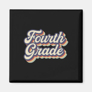 Lehrer der vierten Klasse Retro Vintage 4. Klasse Magnet