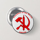 Lehrer der Welt, vereinigen! Button (Vorne & Hinten)